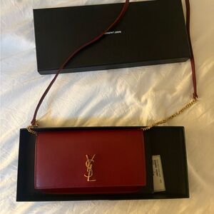 Saint Laurent Burgundy Crossbody Bag